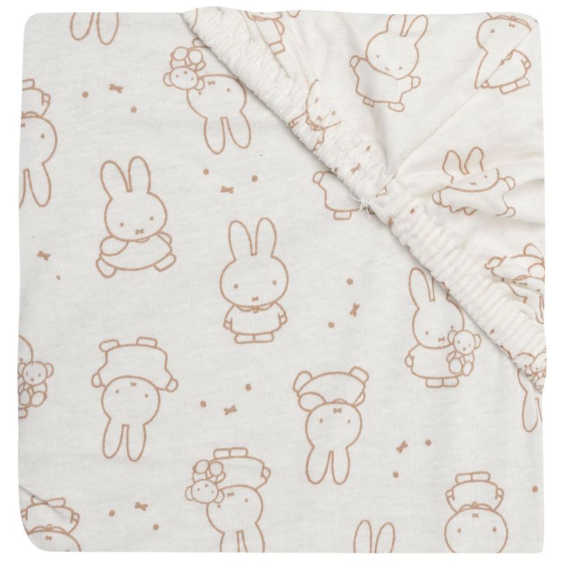 Drap housse en jersey Miffy Moments Light Terra (70 x 140 cm) Jollein Produit 1