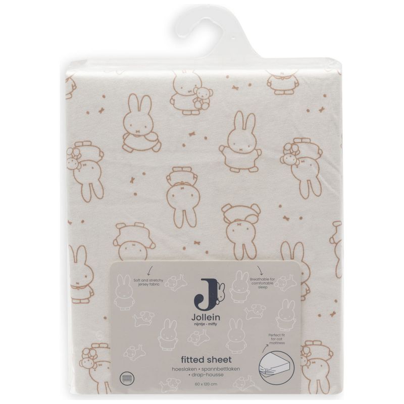 Drap housse en jersey Miffy Moments Light Terra (70 x 140 cm) Jollein Packaging 6