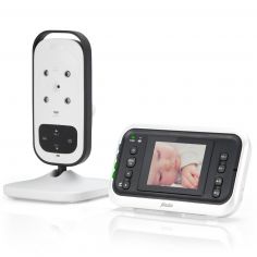 Babyphone avec caméra et écran couleur 2,4 pouces Blanc-Anthracite - Alecto