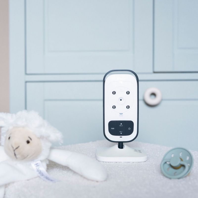 Image d'ambiance de présentation du produit Babyphone avec caméra et écran couleur 2,4 pouces Blanc/Anthracite - Alecto