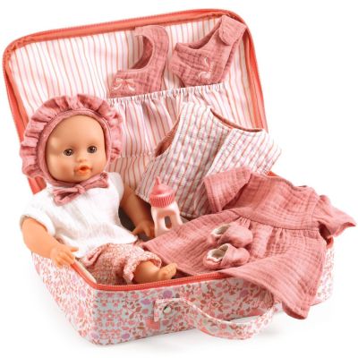 Valise de Lily avec accessoires et poupée Djeco