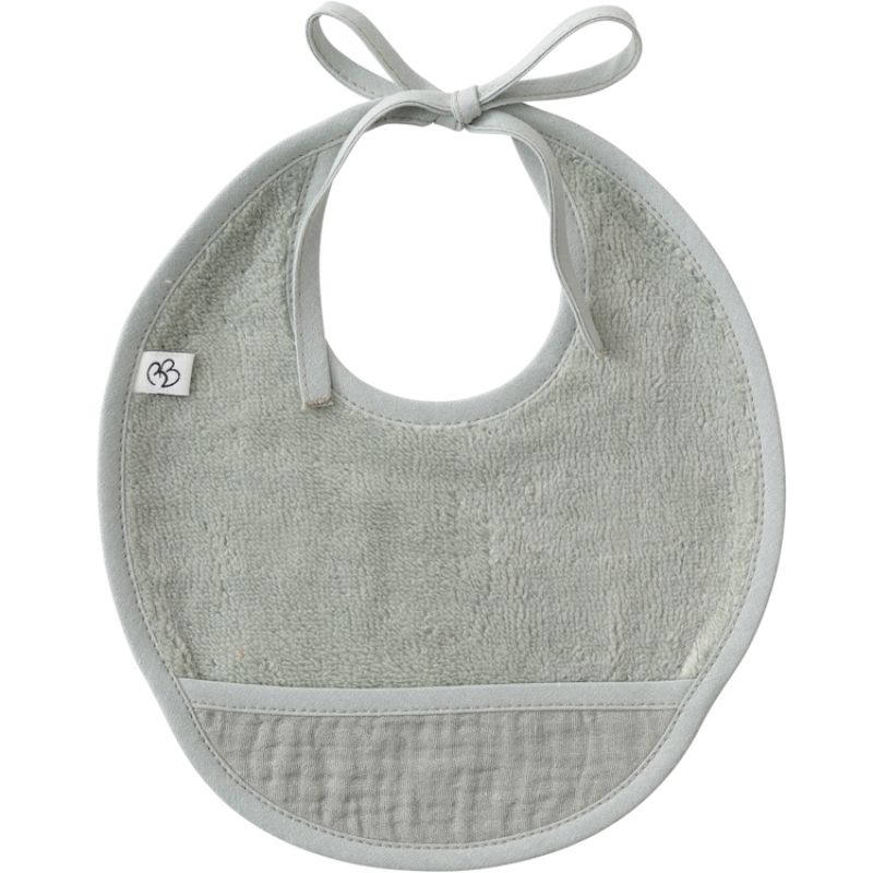 Bavoir de naissance à nouer Mix & Match vert de gris BB & Co Produit 1 grande taille