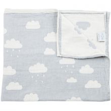 Couverture en coton nuage grise (160 x 90 cm)  par MORI