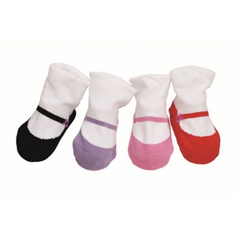 Boîte 4 paires de chaussettes Babies couleur vives fond blanc (0-12 mois) BB & Co