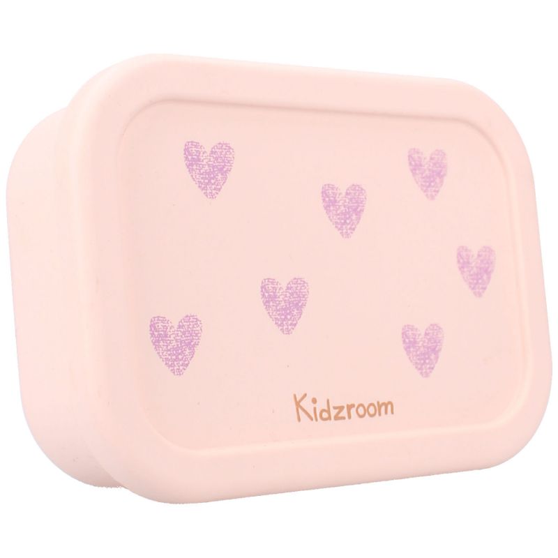 Lunch box en silicone Cœurs rose (1,2 L) Kidzroom Produit 1