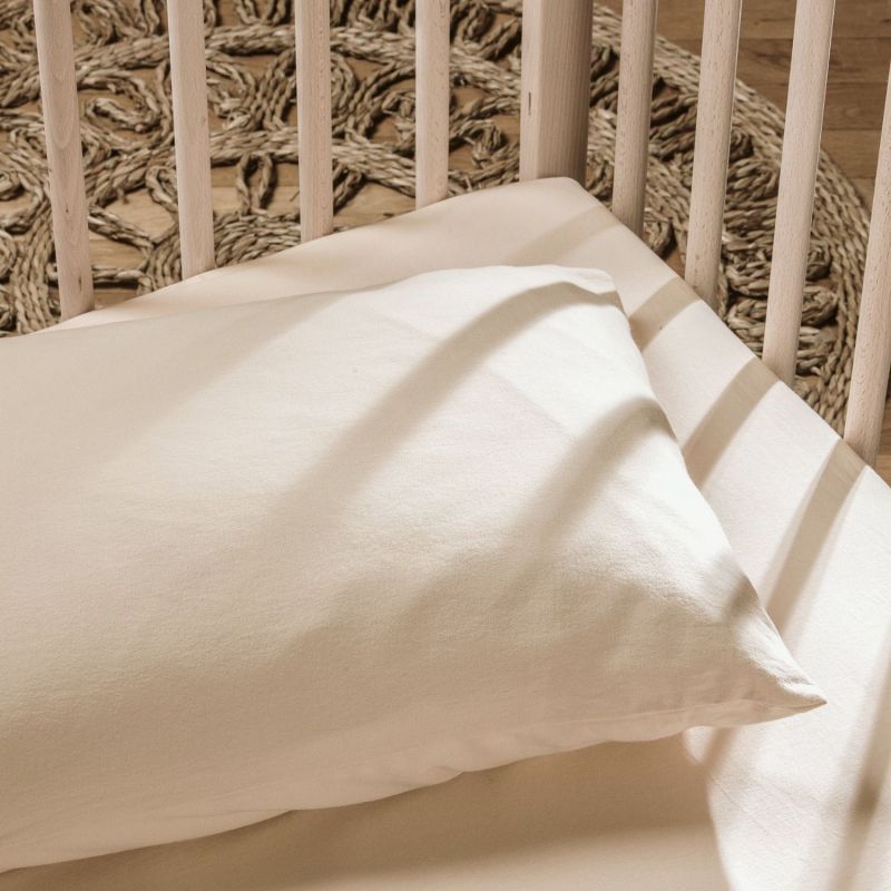 Taie d'oreiller pur coton Rose nude (40 x 60 cm) Kadolis Ambiance 4