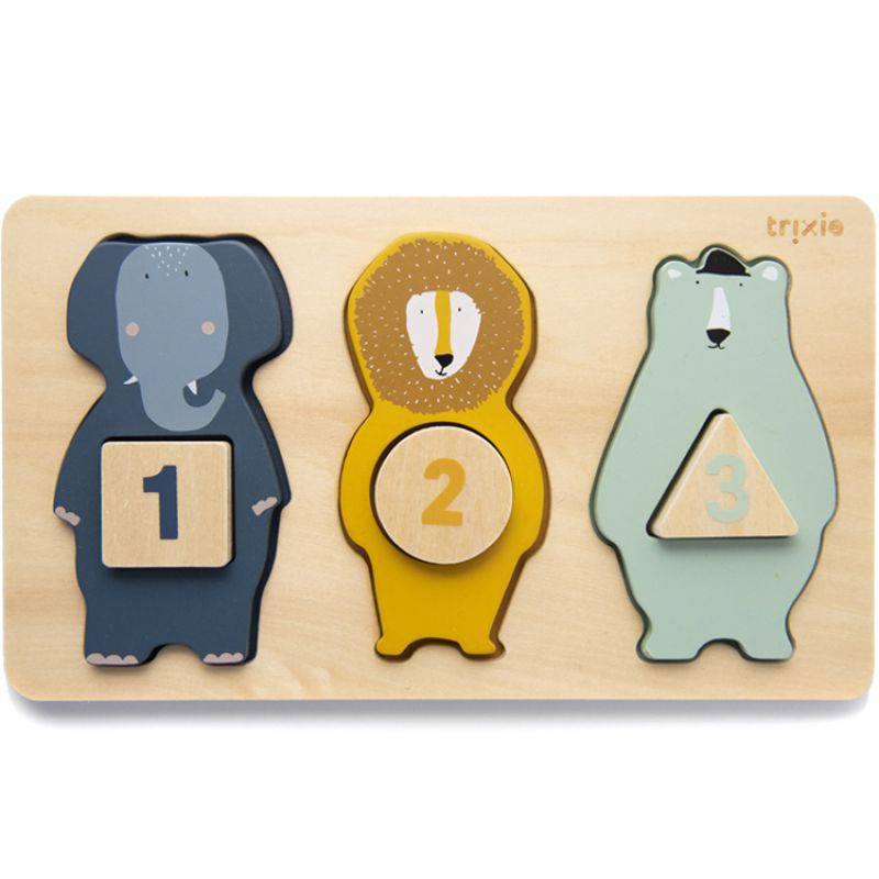 Puzzle à encastrer en bois Apprendre à compter Trixie