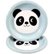 Lot de 8 assiettes en carton Miko le panda  par REX