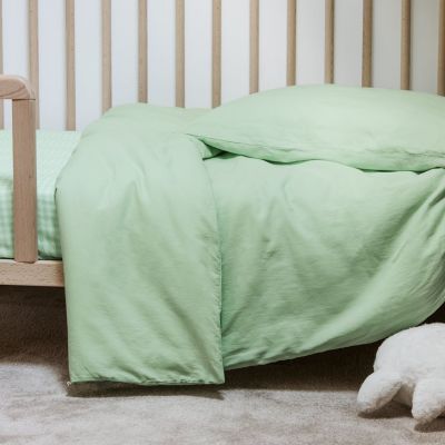 Housse de couette pur coton bio Vert Aqua (100 x 140 cm)