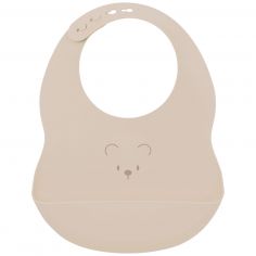 Bavoir en silicone Ours Argile - Nattou