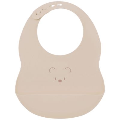 Bavoir en silicone Ours Argile Nattou