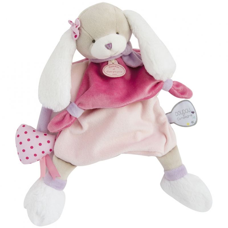 Doudou marionnette Toopi chien rose (28 cm) Doudou et Compagnie