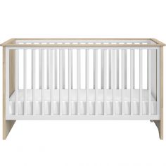 Lit bébé évolutif en lit junior Sacha chêne du bocage (70 x 140 cm)