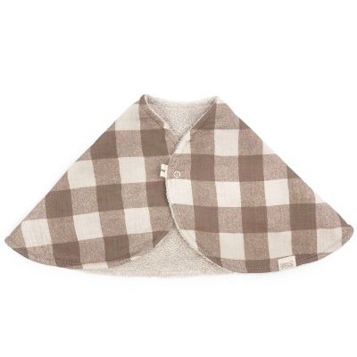 Bavoir d'épaule 2 en 1 Burpy Vichy Caramel Babyshower