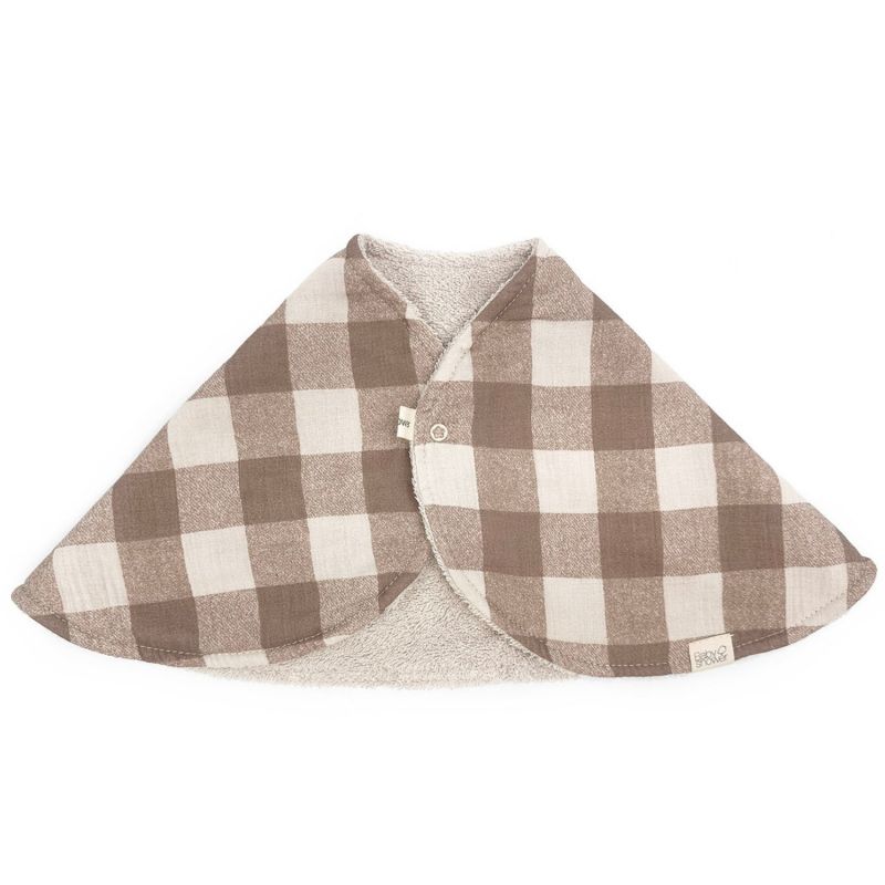 Bavoir d'épaule 2 en 1 Burpy Vichy Caramel Babyshower Produit 1