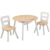 Table avec rangement et 2 chaises beiges - KidKraft