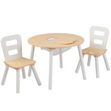 Table avec rangement et 2 chaises beiges  par KidKraft