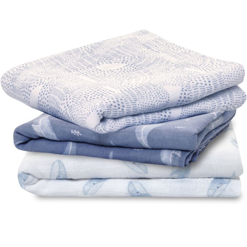 Lot de 3 musy langes en coton bio oceanic (70 x 70 cm) aden + anais