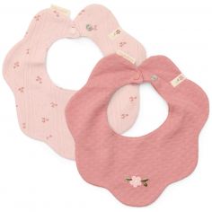 Set de 2 bavoirs Fairy Flowers-Pink Blush - Little Dutch