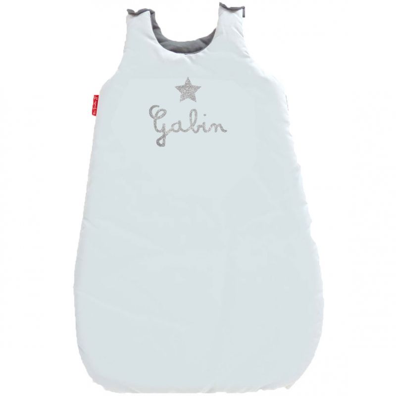 Gigoteuse hiver Bleu ciel personnalisable (70 cm) Les Griottes