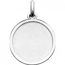 Médaille laïque cachet (or blanc 750°)  par Becker