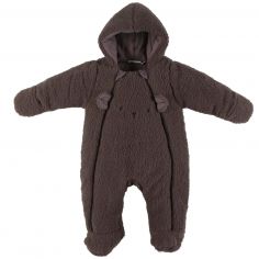 Combinaison pilote en Groloudoux sherpa chocolat (3 mois) - Noukie's