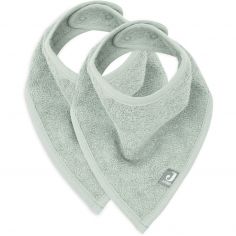 Lot de 2 bavoirs bandana Ash Green - Jollein