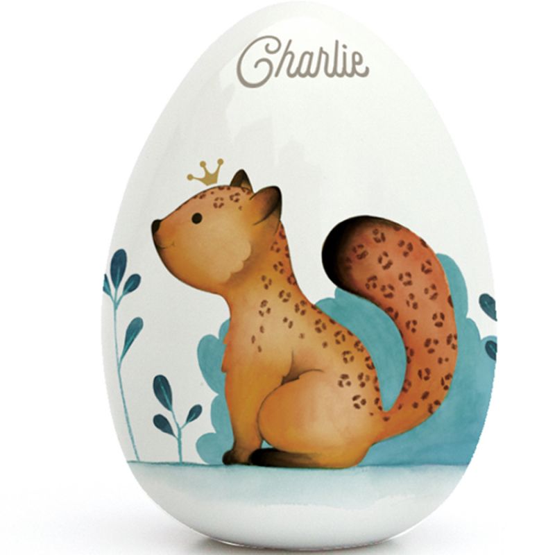 Oeuf en porcelaine Léopard (personnalisable) Gaëlle Duval