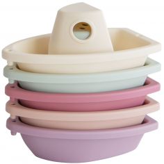 Lot de 5 jouets de bain Boats Petal - Mushie