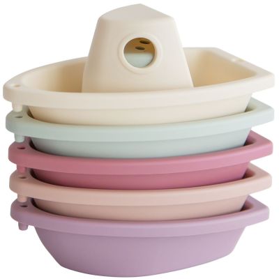 Lot de 5 jouets de bain Boats Petal  par Mushie