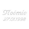Gravure prénom + date sur médaille (Typo 6 Vanessa)  par Gravure magique
