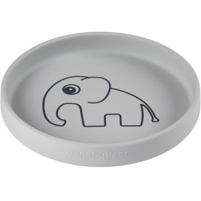 Assiette en silicone grise Elphee l'éléphant