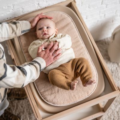 Coussin en éponge pour matelas à langer Beige