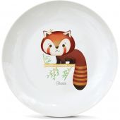 Assiette en porcelaine Panda roux (personnalisable)
