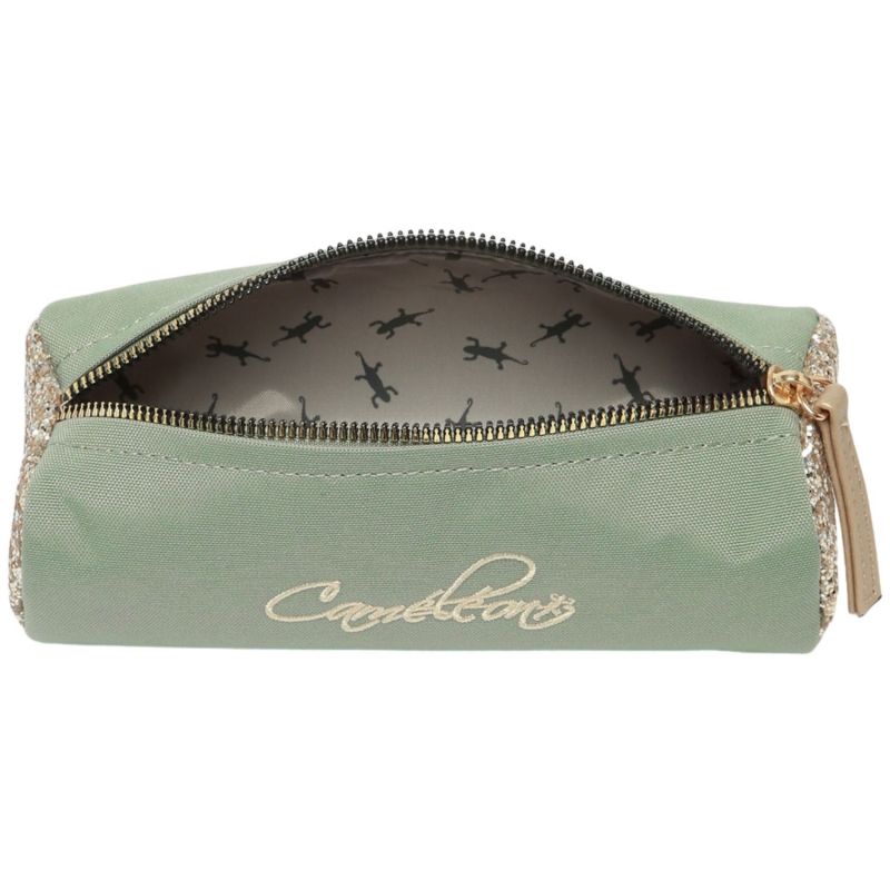 Trousse 1 compartiment Glossy Kahki Caméléon Produit ouvert 3