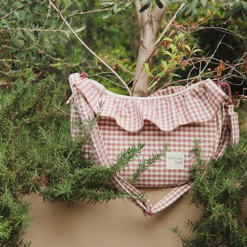 Sac bandoulière Gondole Praliné Vichy Moka Walking Mum Ambiance 8