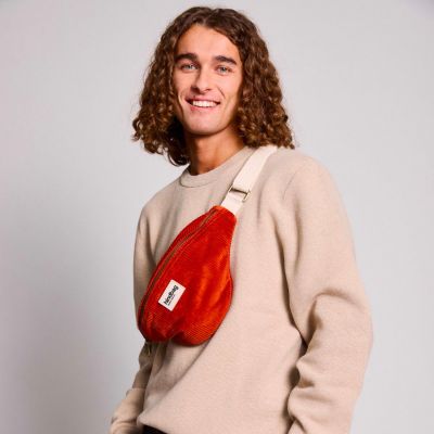 Sac banane Olivia Velours Brique Hindbag