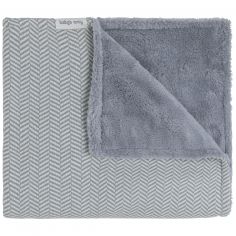 Couverture Teddy Dawn Nordic Blue-Ecru (70 x 95 cm) - Baby's Only