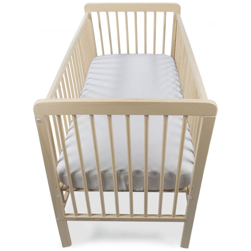 Drap housse pour berceau Little Bloom Vichy Gris (120x60 cm) Pasito a pasito Produit 5