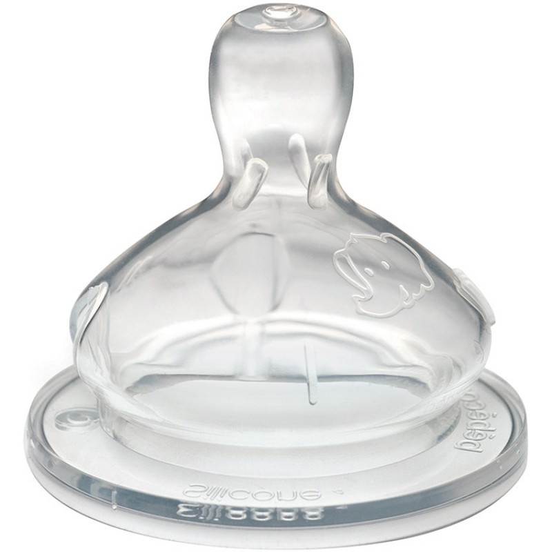Lot de 2 tétines anatomiques Maternity base large silicone T1 3 vitesses Bébé Confort