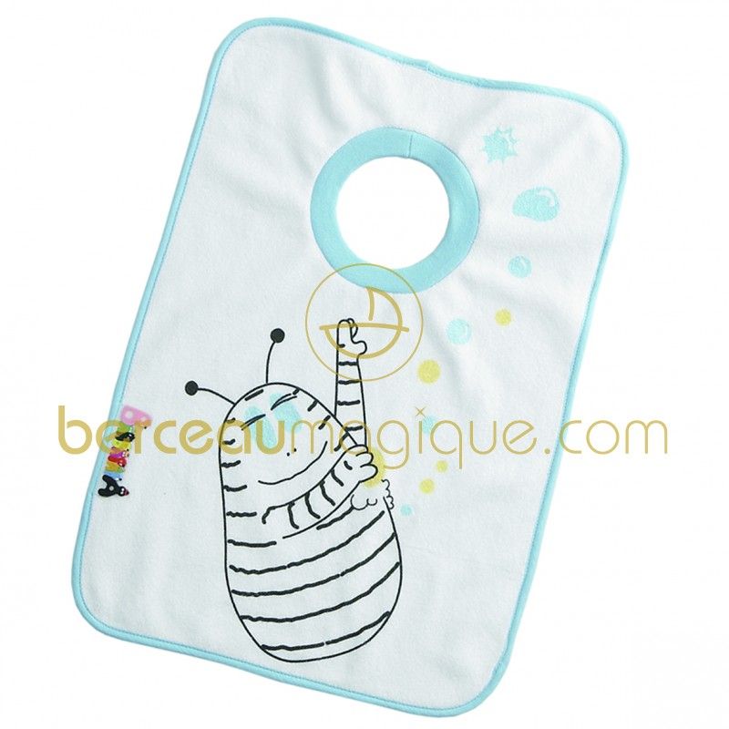 Bavoir 2ème âge Barbamartien bleu Babycalin