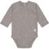Body manches longues en coton bio Sprinkle taupe (0-2 mois) - Lässig