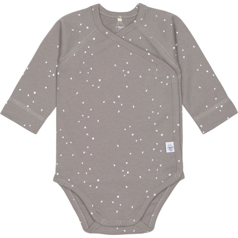 Body manches longues en coton bio Sprinkle taupe (0-2 mois) Lässig