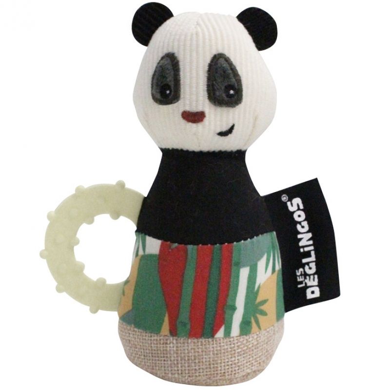 Jouet de dentition maracas Rototos le panda Les Déglingos