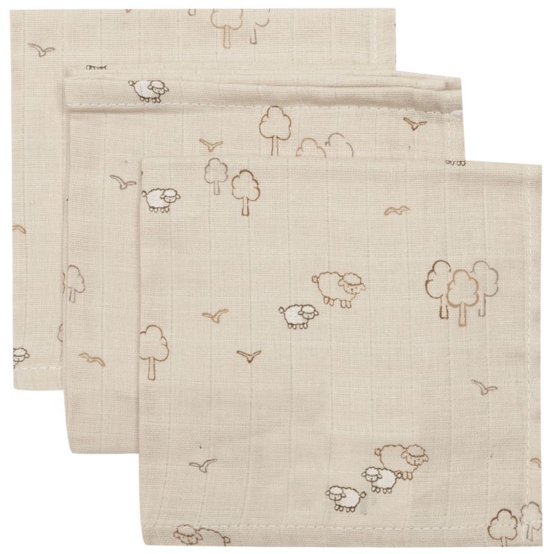Lot de 3 mini langes Woolly (31 x 31 cm) Jollein Produit 1
