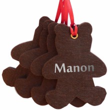 Kit décoration de Noël en feutrine oursons marrons  par Les Griottes