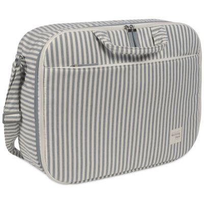 Valise de maternité Praliné Rayures Matcha Walking Mum