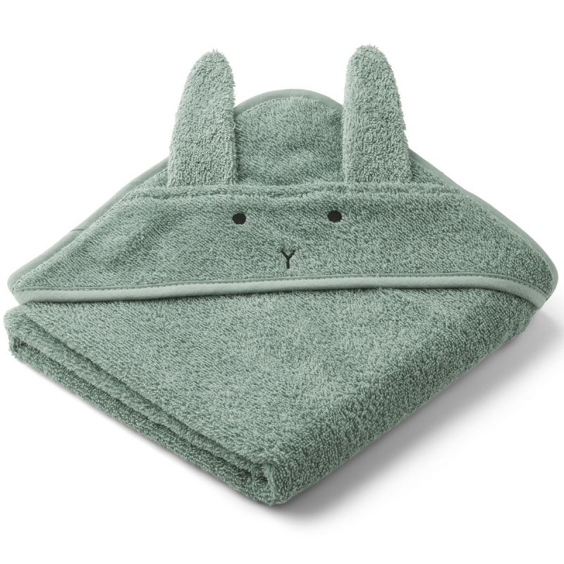 Cape de bain Augusta lapin vert mint (100 x 100 cm) Liewood