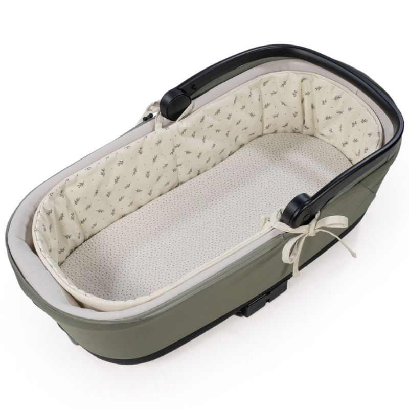 Housse de nacelle avec tiges + Drap-housse pour nacelle Mimosa Vert Walking Mum Produit 1