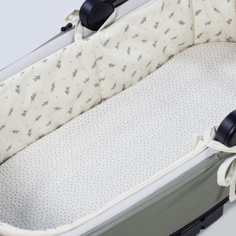Housse de nacelle avec tiges + Drap-housse pour nacelle Mimosa Vert Walking Mum Produit 5